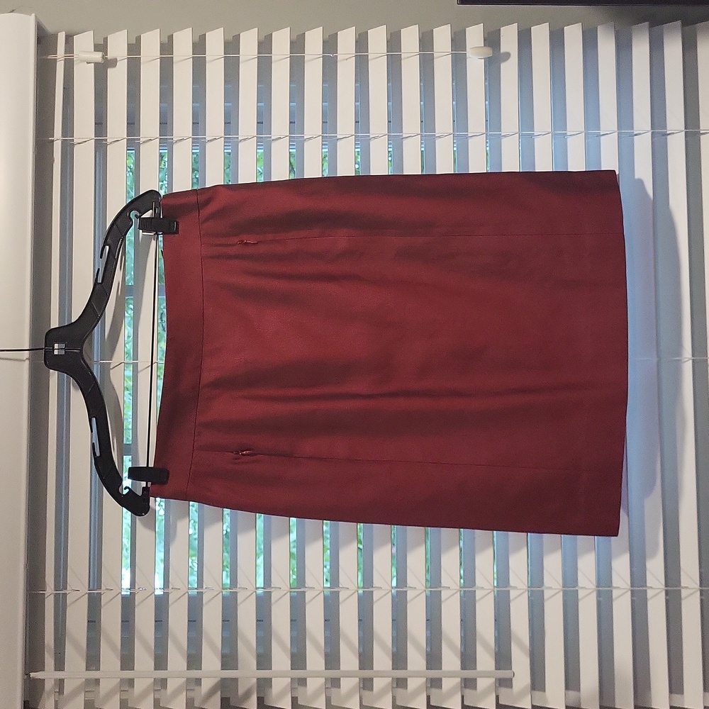 Akris Shimmery Red Skirt